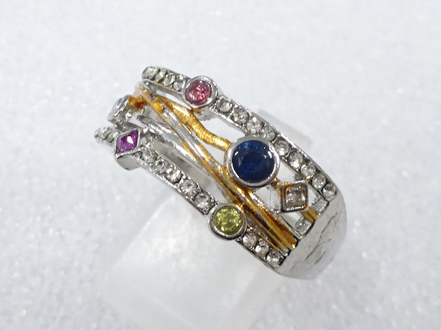 COLORED STONE FASHION RING / JP SIZE 24